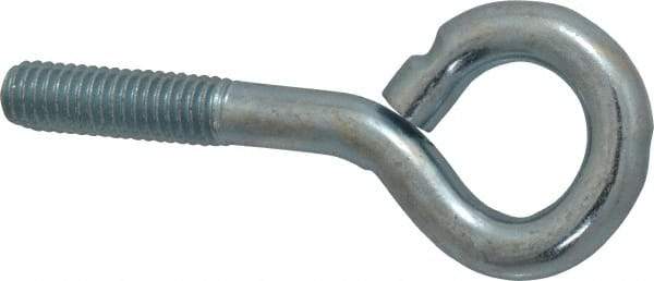 Gibraltar - 3/8-16, Zinc-Plated Finish, Steel Wire Turned Open Eye Bolt - 1-1/4" Thread Length, 3/4" ID x 1-1/2" OD, 2" Shank Length - Makers Industrial Supply