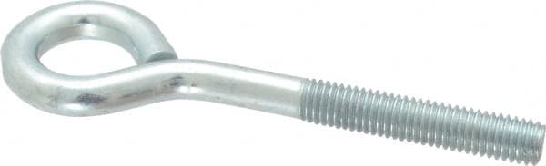 Gibraltar - 1/2-13, Zinc-Plated Finish, Steel Wire Turned Open Eye Bolt - 2-1/2" Thread Length, 1" ID x 2" OD, 4" Shank Length - Makers Industrial Supply