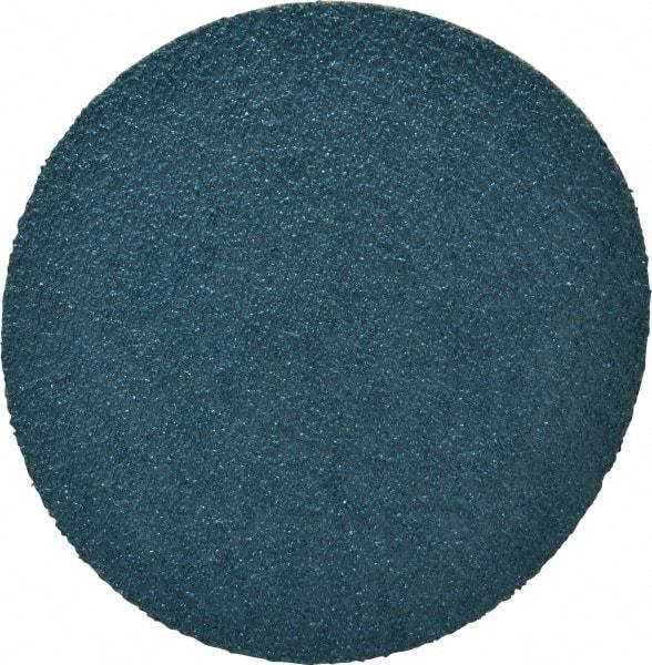 Superior Abrasives - 5" Diam, 36 Grit Zirconia Alumina Adhesive PSA Disc - Very Coarse Grade, Blue, X Weighted Backing, Flexible - Makers Industrial Supply