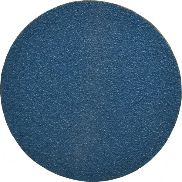 Superior Abrasives - 5" Diam, 40 Grit Zirconia Alumina Adhesive PSA Disc - Coarse Grade, Blue, X Weighted Backing, Flexible - Makers Industrial Supply