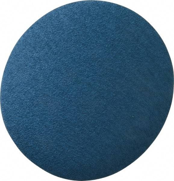 Superior Abrasives - 5" Diam, 60 Grit Zirconia Alumina Adhesive PSA Disc - Medium Grade, Blue, X Weighted Backing, Flexible - Makers Industrial Supply