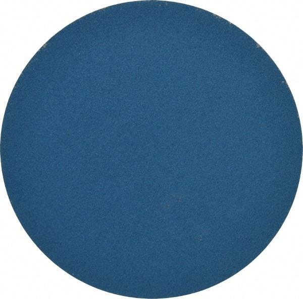 Superior Abrasives - 5" Diam, 100 Grit Zirconia Alumina Adhesive PSA Disc - Fine Grade, Blue, X Weighted Backing, Flexible - Makers Industrial Supply