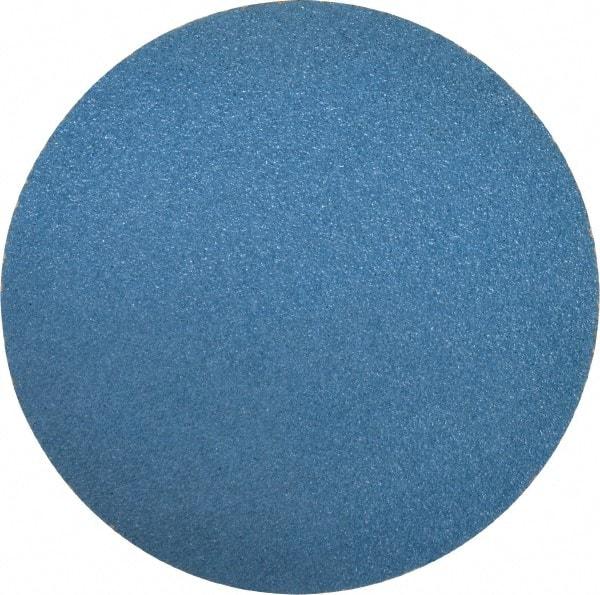 Superior Abrasives - 6" Diam, 40 Grit Zirconia Alumina Adhesive PSA Disc - Coarse Grade, Blue, X Weighted Backing, Flexible - Makers Industrial Supply