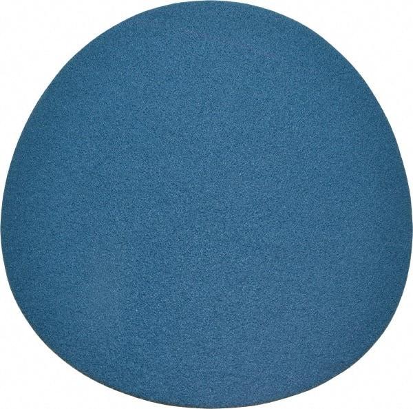 Superior Abrasives - 6" Diam, 80 Grit Zirconia Alumina Adhesive PSA Disc - Medium Grade, Blue, X Weighted Backing, Flexible - Makers Industrial Supply