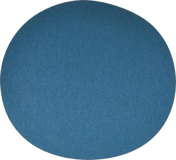 Superior Abrasives - 6" Diam, 100 Grit Zirconia Alumina Adhesive PSA Disc - Fine Grade, Blue, X Weighted Backing, Flexible - Makers Industrial Supply