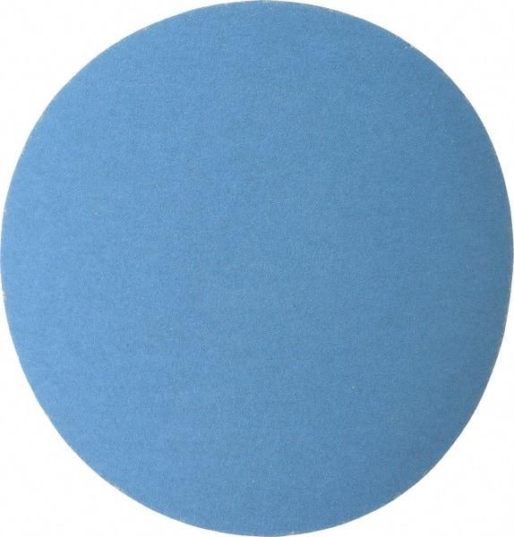 Superior Abrasives - 6" Diam, 120 Grit Zirconia Alumina Adhesive PSA Disc - Fine Grade, Blue, X Weighted Backing, Flexible - Makers Industrial Supply