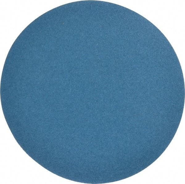 Superior Abrasives - 10" Diam, 40 Grit Zirconia Alumina Adhesive PSA Disc - Coarse Grade, Blue, Cloth Backing, Flexible - Makers Industrial Supply