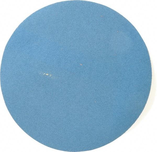 Superior Abrasives - 10" Diam, 50 Grit Zirconia Alumina Adhesive PSA Disc - Coarse Grade, Blue, Cloth Backing, Flexible - Makers Industrial Supply