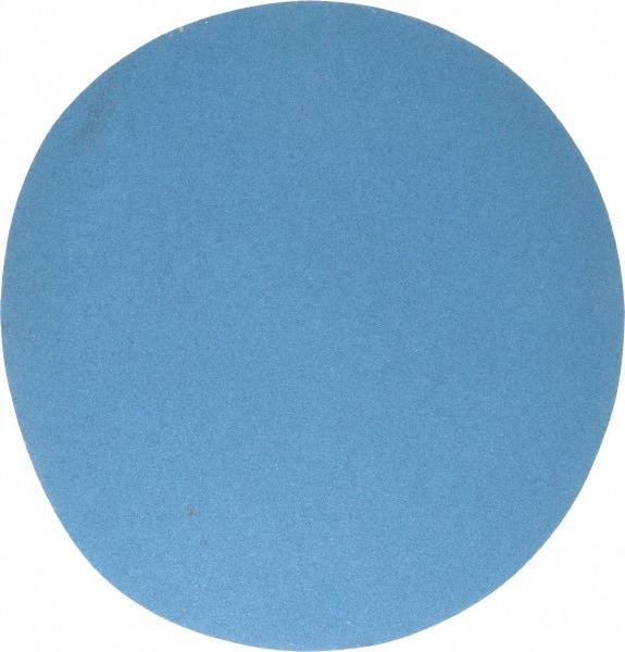 Superior Abrasives - 10" Diam, 60 Grit Zirconia Alumina Adhesive PSA Disc - Medium Grade, Blue, Cloth Backing, Flexible - Makers Industrial Supply