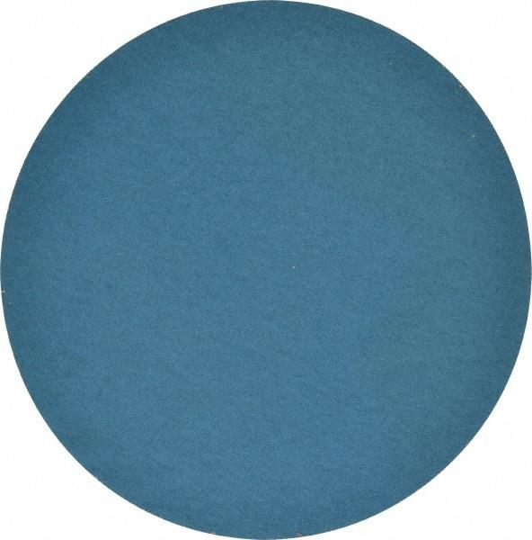 Superior Abrasives - 10" Diam, 80 Grit Zirconia Alumina Adhesive PSA Disc - Medium Grade, Blue, Cloth Backing, Flexible - Makers Industrial Supply