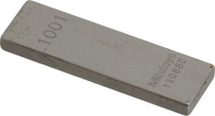 Mitutoyo - 0.1001" Rectangular Steel Gage Block - Accuracy Grade AS-1, Includes Certificate of Inspection - Makers Industrial Supply