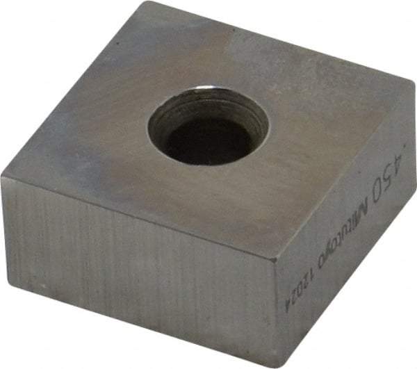 Mitutoyo - 0.45" Square Steel Gage Block - Accuracy Grade 0, Includes Certificate of Inspection - Makers Industrial Supply