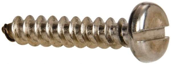 Value Collection - #10 Pan Head Slotted Sheet Metal Screw - Stainless Steel, 1" Length Under Head, Grade 316 - Makers Industrial Supply