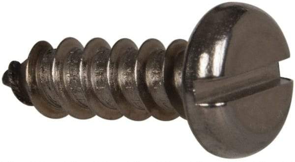 Value Collection - #12 Pan Head Slotted Sheet Metal Screw - Stainless Steel, 3/4" Length Under Head, Grade 316 - Makers Industrial Supply