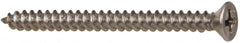 Value Collection - #8 Flat Head Phillips Sheet Metal Screw - Stainless Steel, 2" OAL, Grade 316 - Makers Industrial Supply