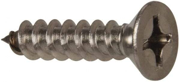 Value Collection - #12 Flat Head Phillips Sheet Metal Screw - Stainless Steel, 1" OAL, Grade 316 - Makers Industrial Supply