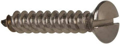 Value Collection - #12 Oval Head Slotted Sheet Metal Screw - Stainless Steel, 1-1/2" OAL, Grade 316 - Makers Industrial Supply