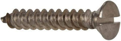 Value Collection - #14 Oval Head Slotted Sheet Metal Screw - Stainless Steel, 1-1/2" OAL, Grade 316 - Makers Industrial Supply