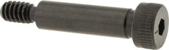 Made in USA - 1/4" Shoulder Diam x 7/8" Shoulder Length, #10-24 UNC, Hex Socket Shoulder Screw - 4037 Alloy Steel, Uncoated, 3/16" Head Height x 3/8" Head Diam - Makers Industrial Supply