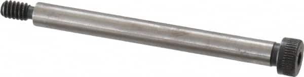 Made in USA - 1/4" Shoulder Diam x 2-1/2" Shoulder Length, #10-24 UNC, Hex Socket Shoulder Screw - 4037 Alloy Steel, Uncoated, 3/16" Head Height x 3/8" Head Diam - Makers Industrial Supply