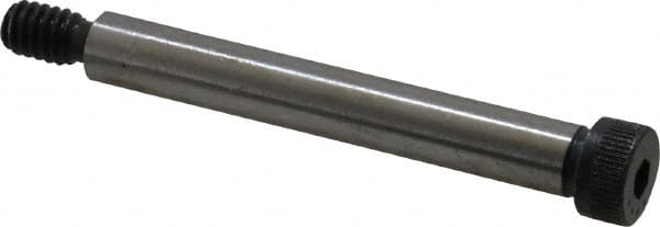 Made in USA - 5/16" Shoulder Diam x 2-1/4" Shoulder Length, 1/4-20 UNC, Hex Socket Shoulder Screw - 4037 Alloy Steel, Uncoated, 7/32" Head Height x 7/16" Head Diam - Makers Industrial Supply