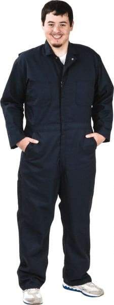 VF Imagewear - Size 46 Regular, Navy Blue, Zipper, General Purpose Coverall - 46" Chest, Cotton, Polyester, 7 Pockets - Makers Industrial Supply