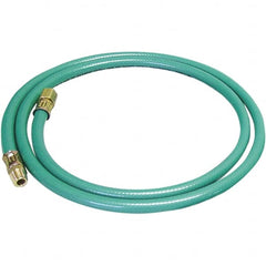 Dynabrade - 8mm ID x 12.7" OD 5' Long Multipurpose Air Hose - Male/Female Ends, 90 Working psi, Green - Makers Industrial Supply