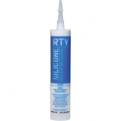 White Lightning - 10 oz Tube White RTV Silicone Sealant - 5 to 7 Days Full Cure Time - Makers Industrial Supply