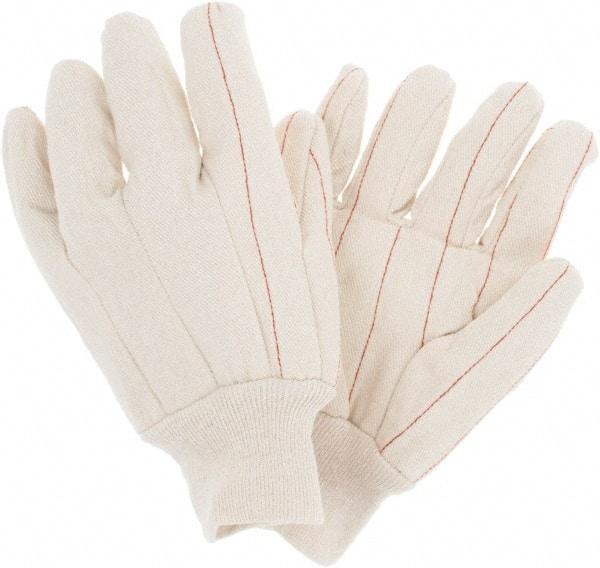 PIP - Cotton Canvas General Protection Work Gloves - For General Purpose, Uncoated, Knit Wrist Cuff, Full Fingered, Natural, Paired - Makers Industrial Supply