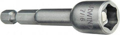 Irwin - 3 Piece, Nutdrivers Handle, Bit Holder - 0.05 to 1/4" Hex, 1/4" Hex Drive - Makers Industrial Supply