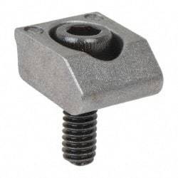 Mitee-Bite - 8-32 Screw Thread, 1/2" Wide x 0.1" High, Smooth Steel Standard Style Screw Mount Toe Clamp - 1,500 Lb Holding Force, 44" Lb Torque, 3.7 Lb Ft Torque, 25/64" Long Extension, 0.016" Throw, 8 Clamps in Package - Makers Industrial Supply