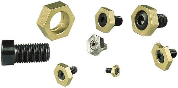 Mitee-Bite - 1/2", Brass, Hex Clamp Washer - 5/32" Overall Height - Makers Industrial Supply