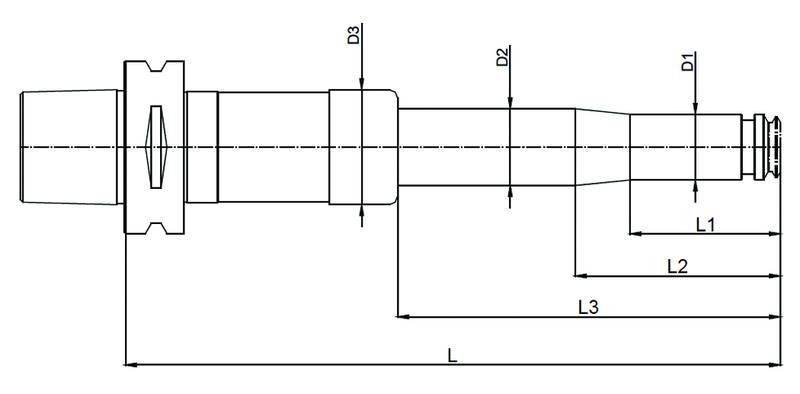 HSK-A 50 x PG 10 x 80mm H HSK-A powRgrip Collet Holder - Makers Industrial Supply