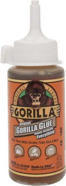 Gorilla Glue - 4 oz Bottle Brown All Purpose Glue - 20 min Working Time - Makers Industrial Supply