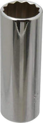 Proto - 3/8" Drive, Deep Hand Socket - 12 Points, 2-3/4" OAL, Chrome Finish - Makers Industrial Supply