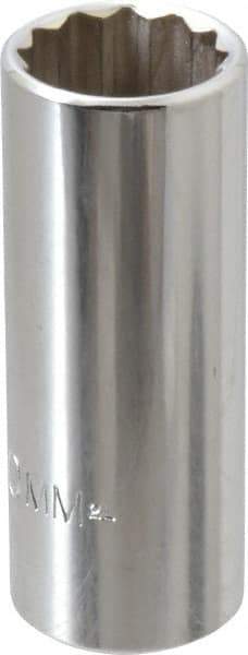 Proto - 3/8" Drive, Deep Hand Socket - 12 Points, 2-3/4" OAL, Chrome Finish - Makers Industrial Supply