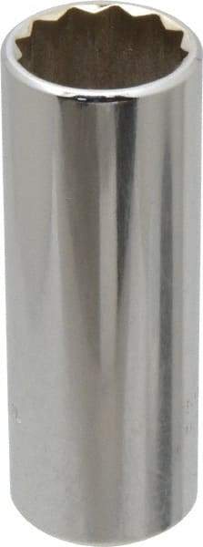 Proto - 3/8" Drive, Deep Hand Socket - 12 Points, 2-3/4" OAL, Chrome Finish - Makers Industrial Supply