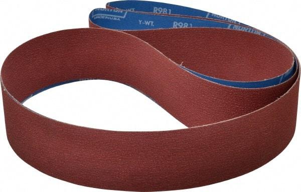 Norton - 3" Wide x 132" OAL, 80 Grit, Ceramic Abrasive Belt - Ceramic, Medium, Coated, Series R981 - Makers Industrial Supply