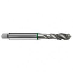 M10x1.5 6H 3-Flute Cobalt Green Ring Semi-Bottoming 40 degree Spiral Flute Tap-Bright - Makers Industrial Supply