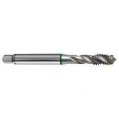 M8x1.25 6H 3-Flute Cobalt Green Ring Semi-Bottoming 40 degree Spiral Flute Tap-Bright - Makers Industrial Supply