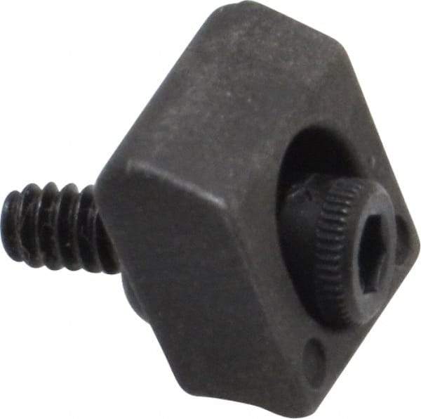 Mitee-Bite - 4-40 Screw Thread, 3/8" Wide x 0.075" High, Smooth Steel Standard Style Screw Mount Toe Clamp - 650 Lb Holding Force, 16" Lb Torque, 1.33 Lb Ft Torque, 0.26" Long Extension, 0.0075" Throw, 8 Clamps in Package - Makers Industrial Supply