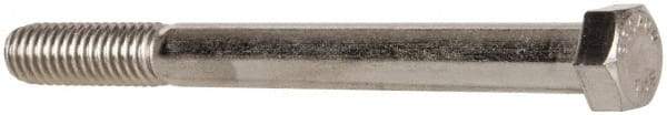 Value Collection - 7/16-14 UNC, 4-1/2" Length Under Head Hex Head Cap Screw - Partially Threaded, Grade 18-8 Stainless Steel, Uncoated, 5/8" Hex - Makers Industrial Supply