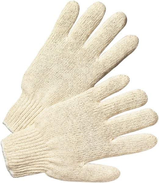 West Chester Protective Gear - Cotton Blend General Protection Work Gloves - For Glove Liner, Uncoated, Knit Wrist Cuff, Full Fingered, White - Makers Industrial Supply