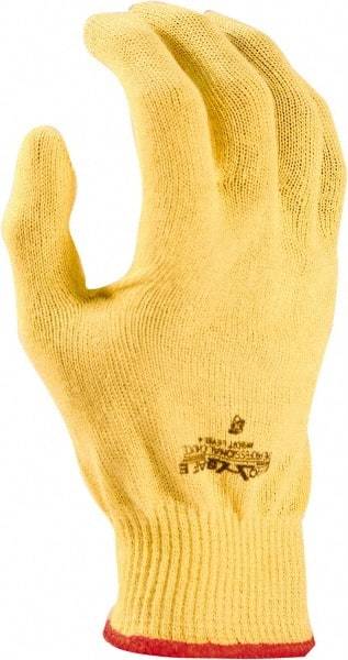 PRO-SAFE - Size XL (10), ANSI Cut Lvl 2, Abrasion Lvl 1, ATA Cut Resistant Gloves - 9.5" Long, Continuous Cuff, Yellow, Paired - Makers Industrial Supply