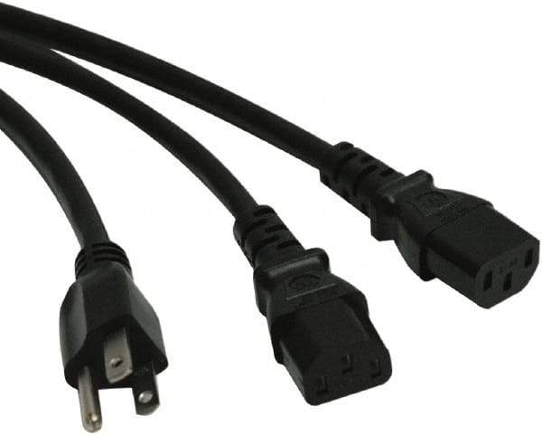 Tripp-Lite - 6' Long, NEMA 5-15P/IEC-320-C-13 Computer Cable - Black, Female, Male - Makers Industrial Supply