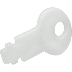 Made in USA - Paper Towel & Toilet Paper Dispenser Key - PLASTIC UNIVERSAL WHT PRO-SOURCE DISPENSER KEY - Makers Industrial Supply