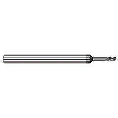 Harvey Tool - 0.025", 0.038" LOC, 1/8" Shank Diam, 2-1/2" OAL, 3 Flute Solid Carbide Square End Mill - Exact Industrial Supply