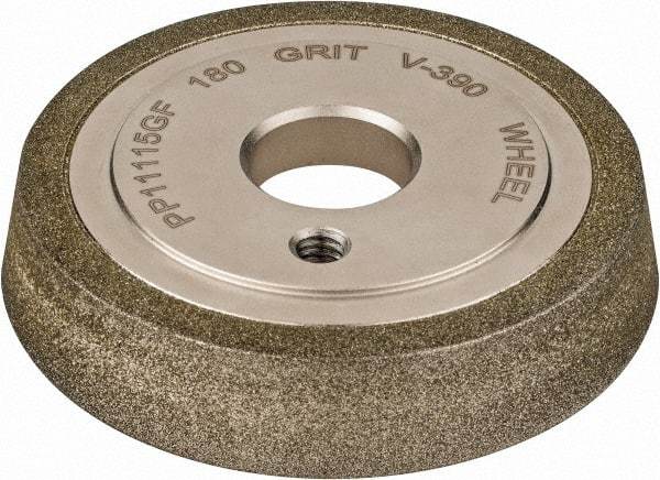 Darex - 3" Diam, 3/4" Hole Size, 1-1/4" Overall Thickness, 180 Grit, Type 12 Tool & Cutter Grinding Wheel - Medium Grade, Diamond - Makers Industrial Supply