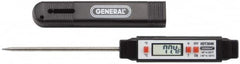 General - -40 to 302°F, -40 to 150°C, Digital Pocket Thermometer - Accurate to 1.8°F, Stainless Steel - Makers Industrial Supply