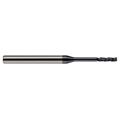 Harvey Tool - 0.5mm, 0.1" LOC, 1/8" Shank Diam, 2-1/2" OAL, 3 Flute Solid Carbide Square End Mill - Exact Industrial Supply